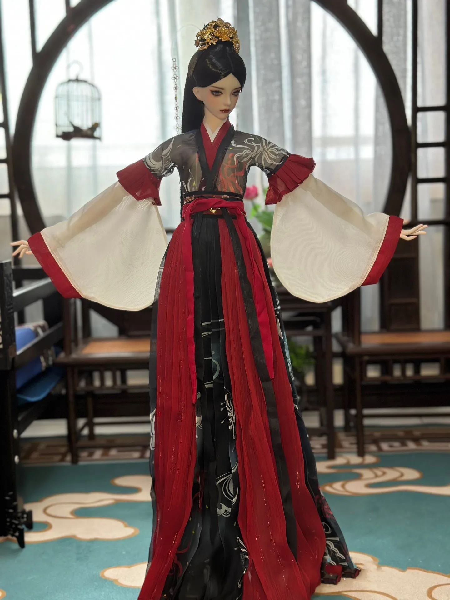 одежда для куклы 62 см BJD, 1/3 нежного и красивого платья для девочек, костюм в древнем стиле, 1 комплект Изображение 0