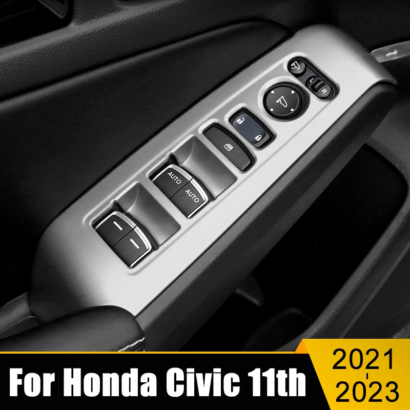 ABS Внутренняя Дверь Автомобиля, Оконное Стекло, Кнопки Переключения, Ручка, Рамка Чаши, Крышки, Наклейка, Накладка Для Honda Civic 11th Gen 2021 2022 2023 Изображение 0