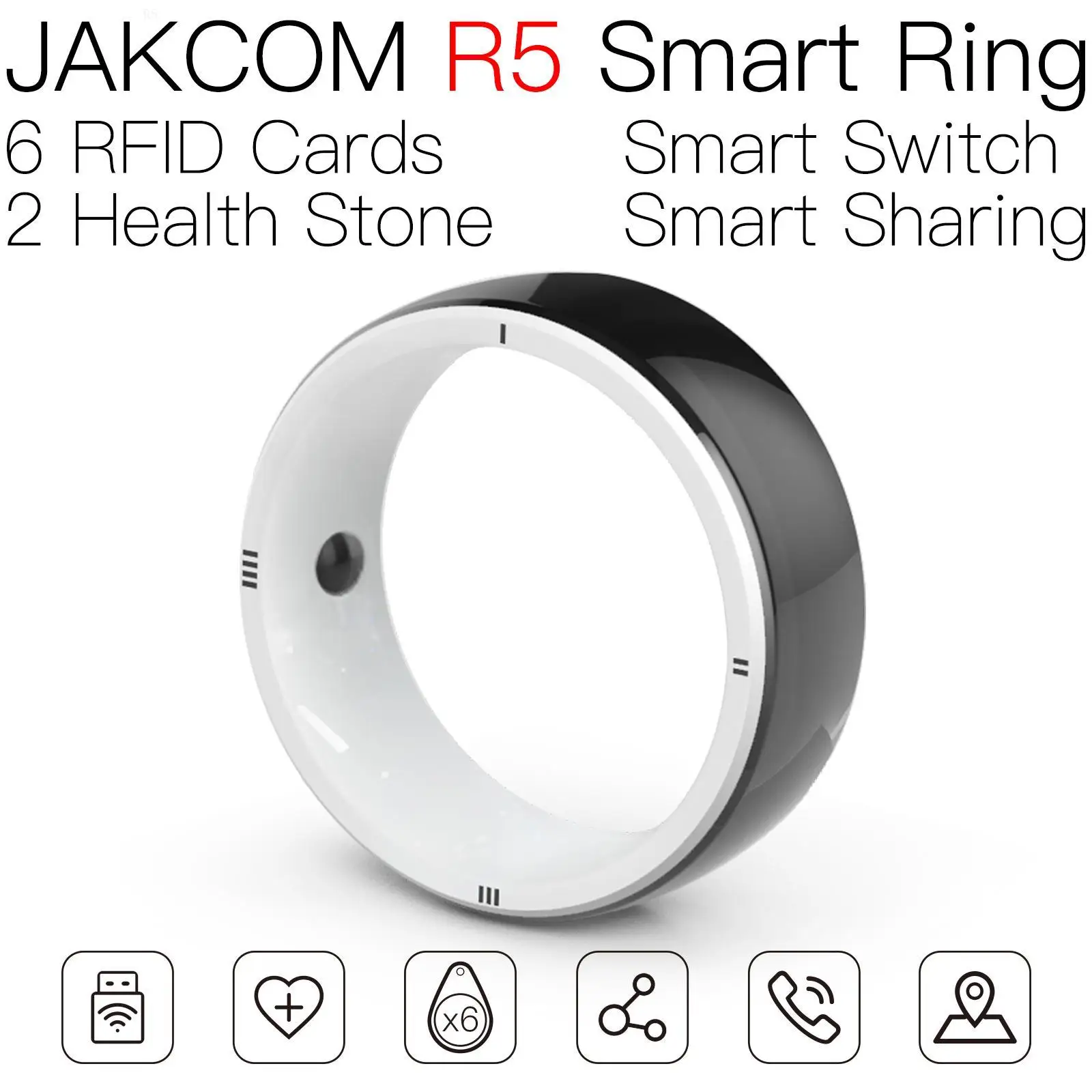 JAKCOM R5 Smart Ring Super value as rfid наклейка youtub premium usa card id самый маленький mct uid mrfc522 nfc direct thermal Изображение 0