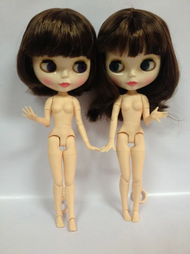 куклы blyth с обнаженным телом (каштановые волосы) короткие 3 Изображение 0