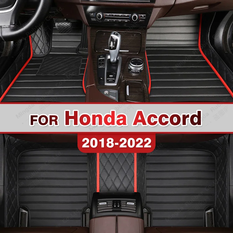 Автомобильные коврики для Honda Accord (10th GEN. Негибридный）2018 2019 2020 2021 22 Пользовательские Накладки для Ног Автомобильный Ковровый чехол для интерьера Изображение 0
