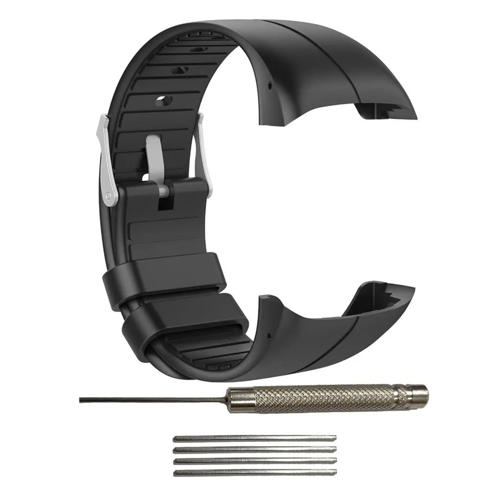 Для Polar M400/M430 Силиконовый Сменный ремешок для умных часов с официальным рисунком, Черная пряжка, Спортивный сменный браслет Изображение 0