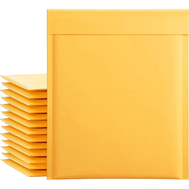 10 шт./5 размеров пузырчатая сумка-конверт Желтая Поли почтовая доставка Сумки Самоуплотняющаяся безопасная упаковка-конверты Сумка Изображение 0
