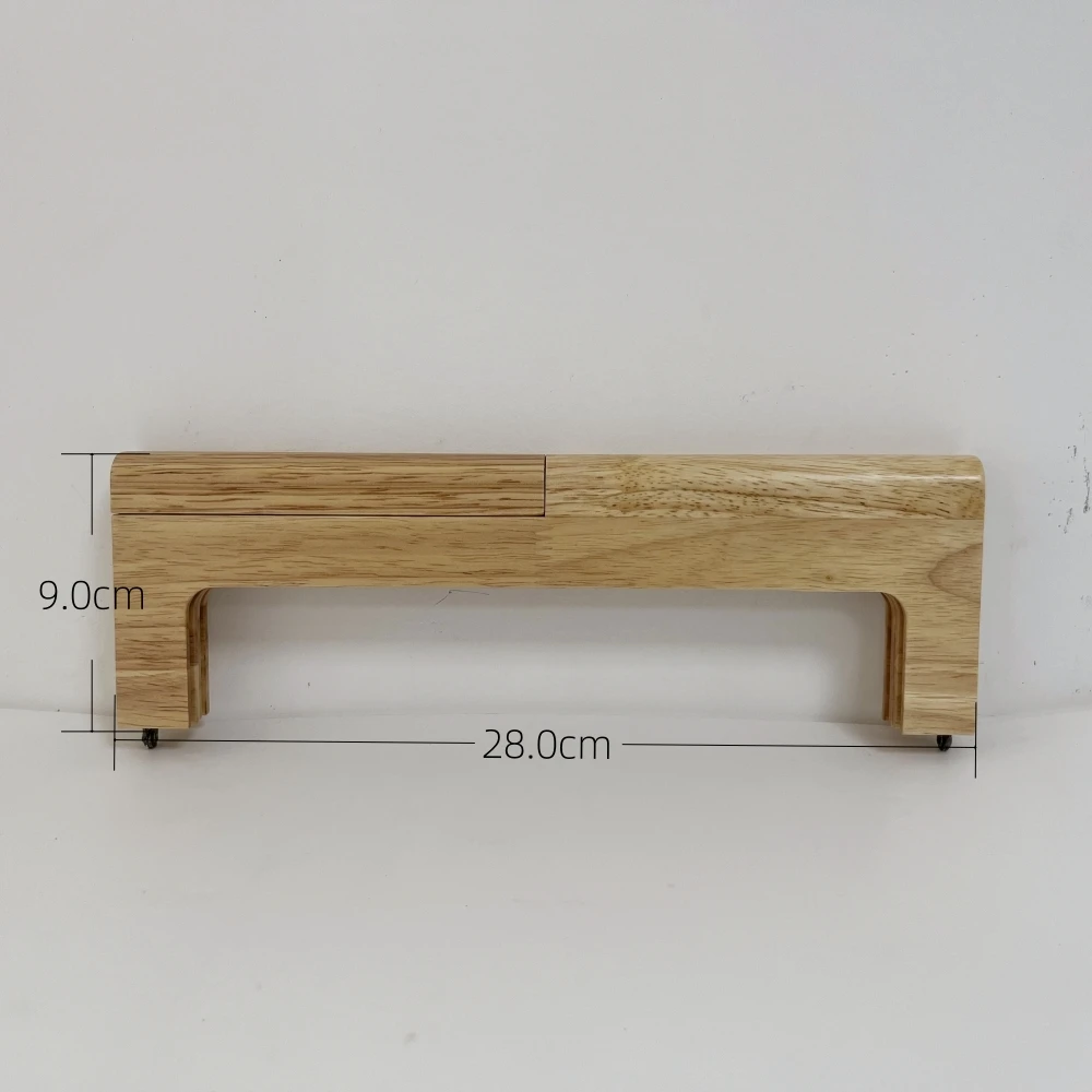 28 см Деревянная рамка для кошелька, прямоугольник, натуральное дерево, ручка для сумки 