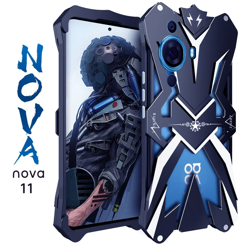 Алюминиевый чехол Armor Thor для Huawei Nova 11 Pro, чехол Nova 11 Ultra, чехол для телефона Flash Iron Man, защитная оболочка, кожаная сумка Изображение 1