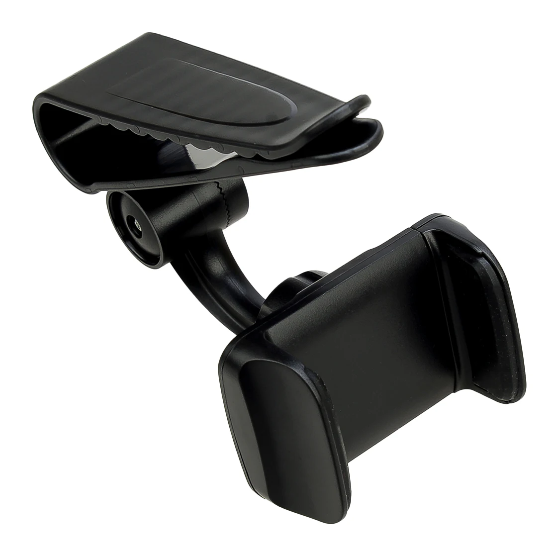 Универсальный автомобильный солнцезащитный козырек из АБС-пластика с возможностью поворота на 360 °, держатель для телефона с зажимом Черный Изображение 1