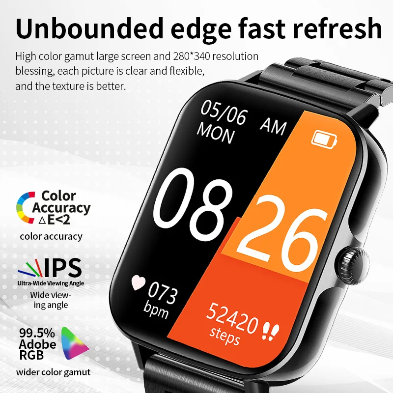 Мужские Смарт-часы LIGE для Android iOS с Bluetooth-Вызовом, Спортивные Смарт-часы для Фитнеса, Наручные часы с 1,91 