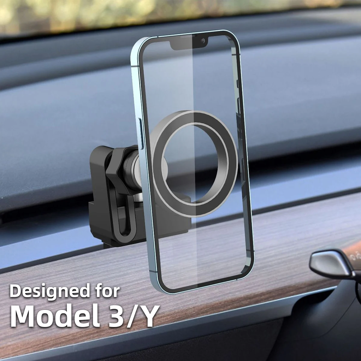 Магнитный автомобильный Держатель для Телефона Tesla Model 3 Model Y Универсальный Автомобильный Вентиляционный Магнит Для телефона с Креплением для iPhone Samsung Xiaomi Изображение 1