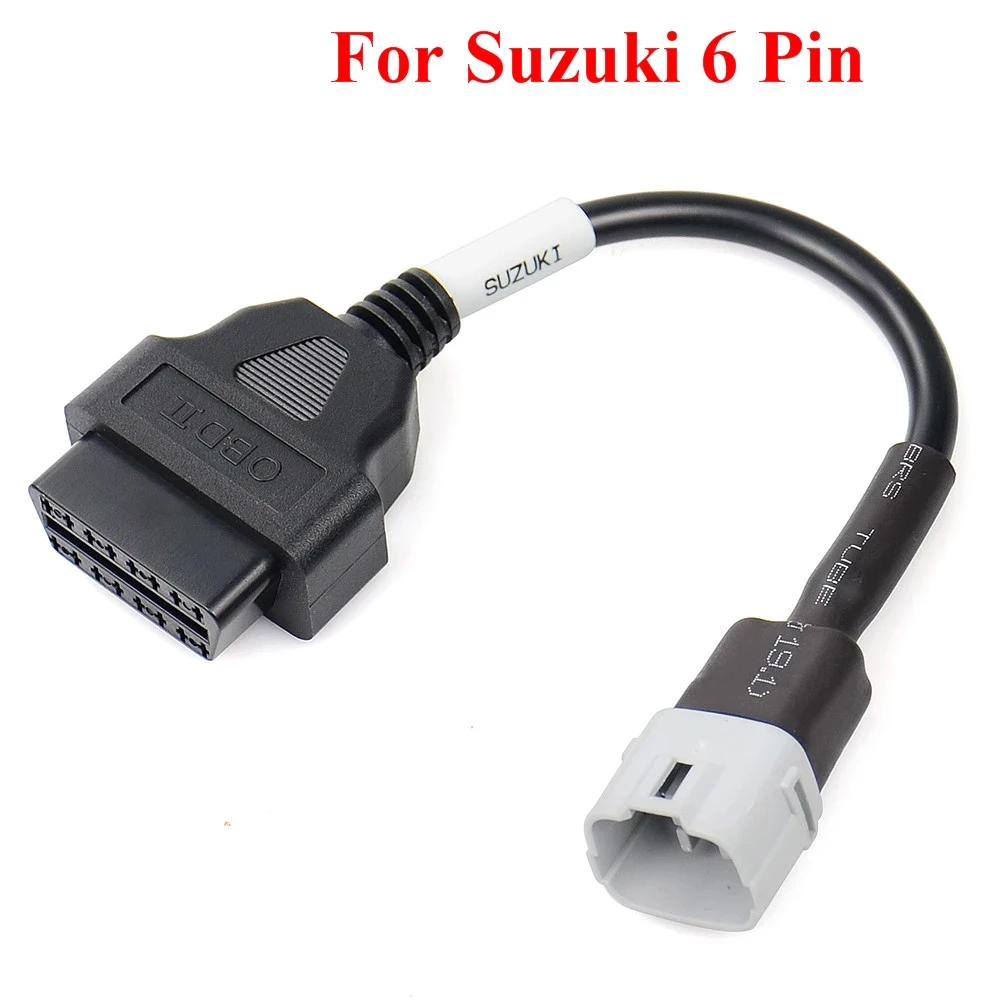 Кабель мотоцикла OBD К 6-контактному адаптеру Для Suzuki Plug Диагностический кабель 6Pin к адаптеру OBD2 Изображение 1
