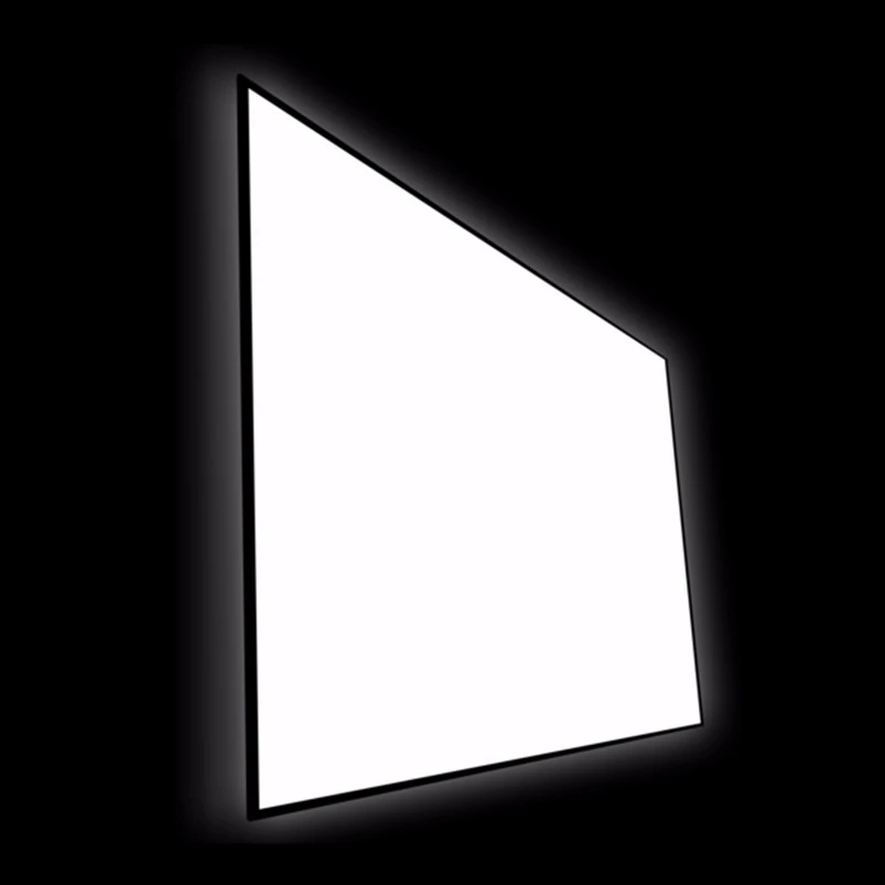 Проекционный экран с тонкой рамкой MHBCA 16: 9 с фиксированной рамкой и тканым акустически прозрачным белым покрытием Изображение 1