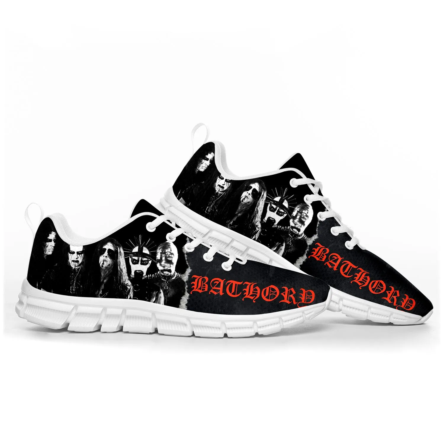 Спортивная обувь Bathory Rock Band, Высококачественные мужские, женские, подростковые, детские Кроссовки, черные Металлические Кроссовки, индивидуальная обувь для пары Изображение 1