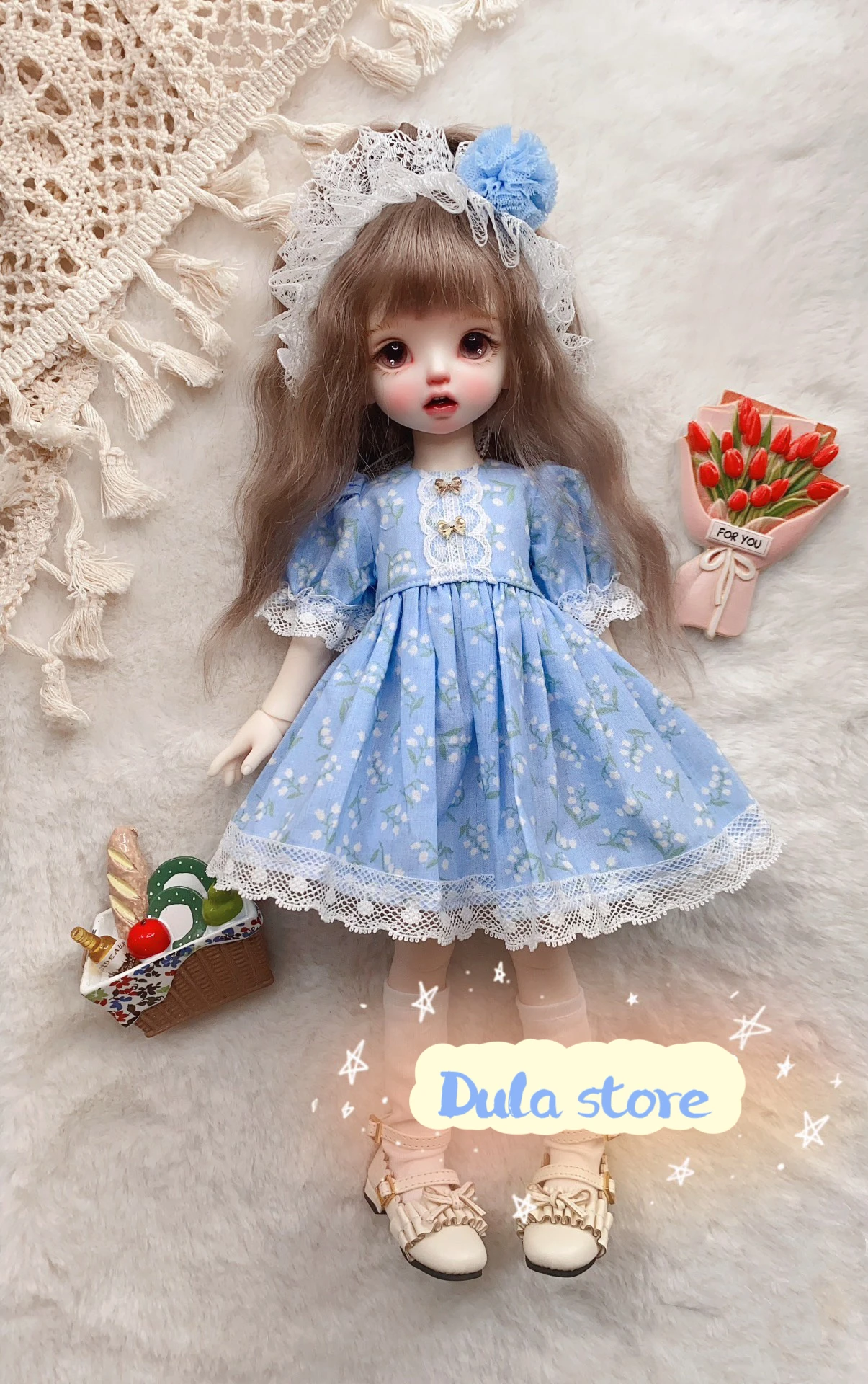 Одежда Для куклы Dula Платье синяя юбка Azone Licca ICY JerryB 1/6 Аксессуары для куклы Bjd Изображение 1