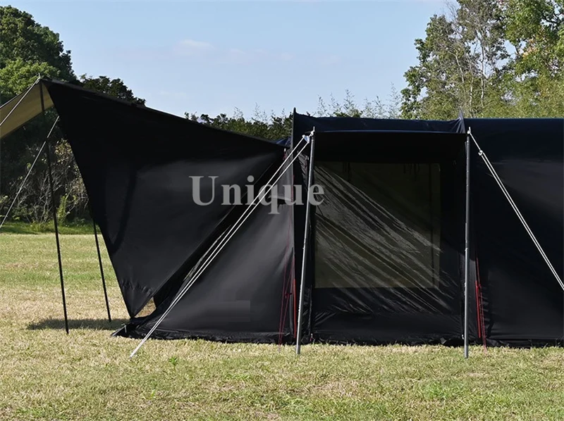 Туннельная палатка из ткани Оксфорд, оборудование для кемпинга на открытом воздухе, утолщенная защита от дождя, Переносная дорожная тень, 3-5 человек Изображение 2