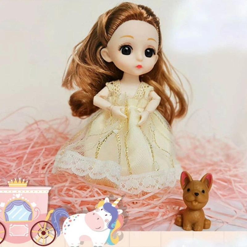 Модные мини-куклы принцессы для малышей, коллекция 5 дюймов, подарочный набор для девочек, упаковка из 4 маленьких кукол с одеждой и обувью Изображение 2