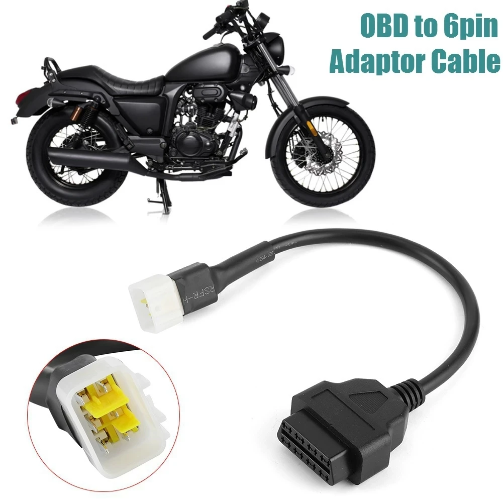 Кабель мотоцикла OBD К 6-контактному адаптеру Для Suzuki Plug Диагностический кабель 6Pin к адаптеру OBD2 Изображение 2