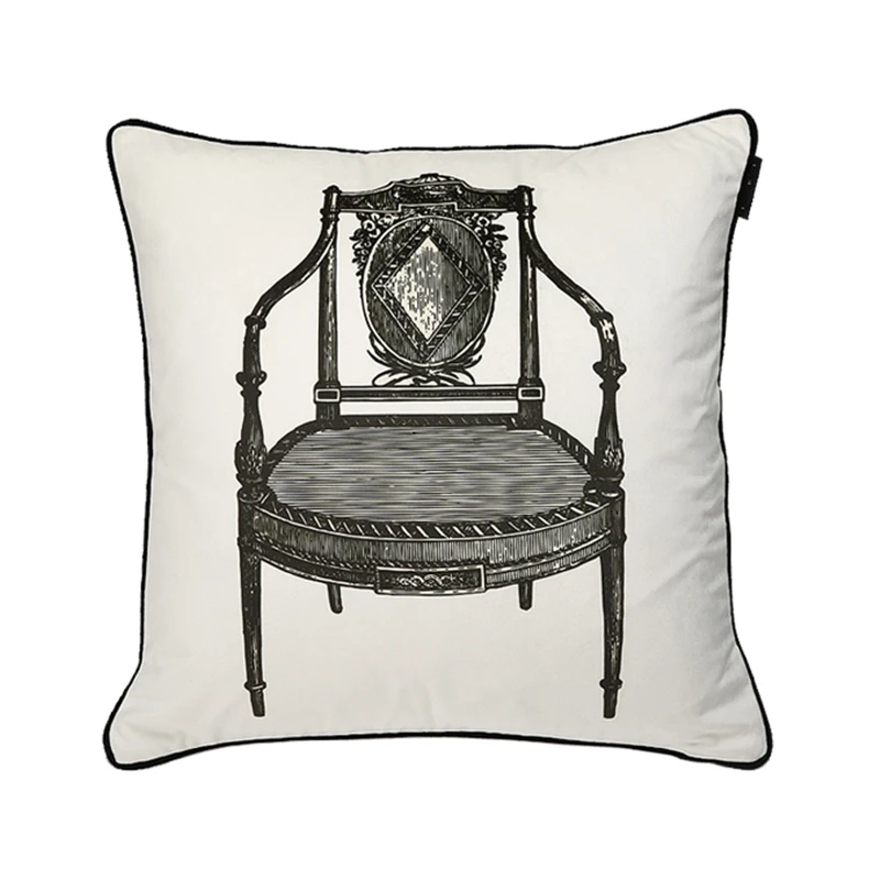 Квадратный чехол для подушки Morandi, цвет бархата, стулья с принтом, диван для гостиной, наволочки, шикарный интерьер, осенний декор Изображение 2