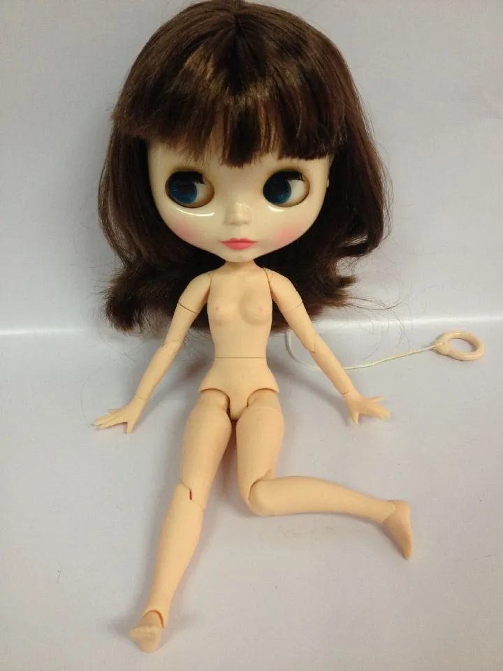 куклы blyth с обнаженным телом (каштановые волосы) короткие 3 Изображение 3