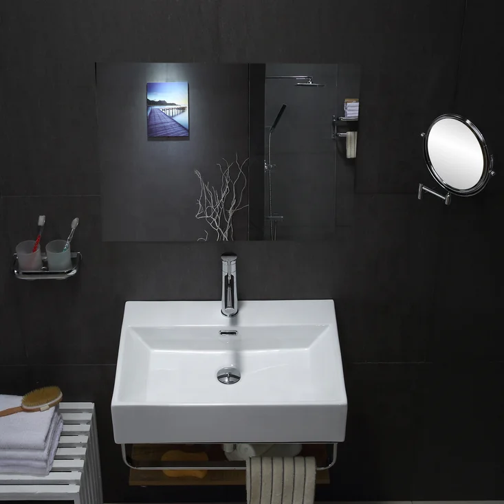 Высококачественный настенный умывальник lavabo с кронштейном, керамический умывальник, подвесной умывальник для ванной комнаты Изображение 3