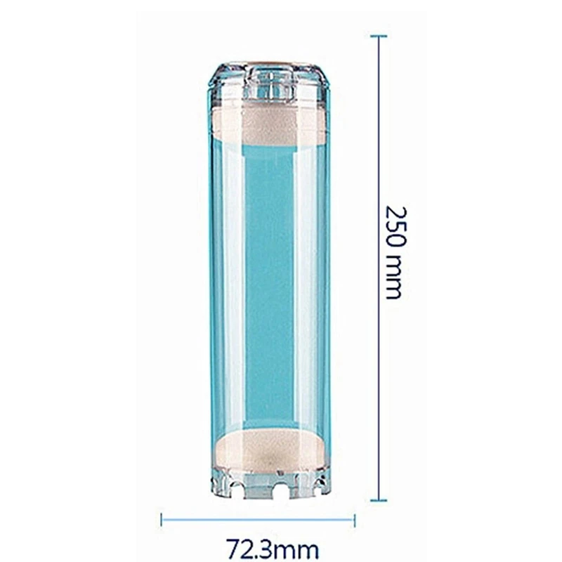 4шт 10-дюймовый Многоразовый Пустой прозрачный картридж Корпус фильтра для воды Различные носители многоразового использования Изображение 4