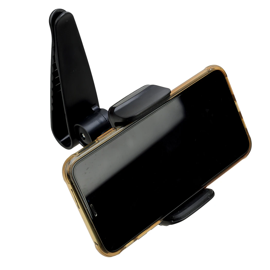 Универсальный автомобильный солнцезащитный козырек из АБС-пластика с возможностью поворота на 360 °, держатель для телефона с зажимом Черный Изображение 4