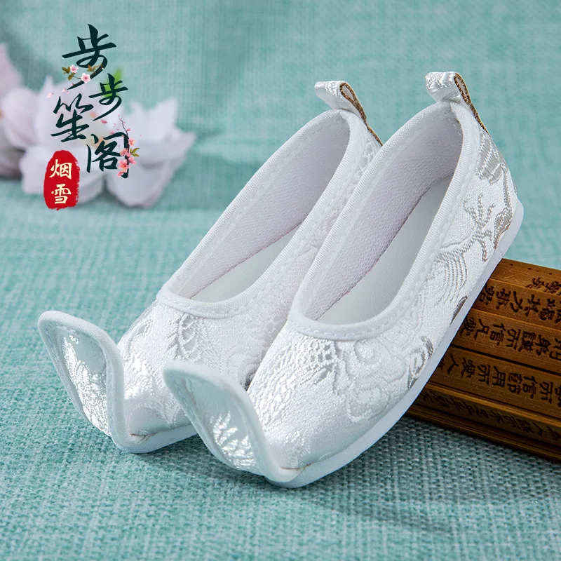 Кукольная обувь ручной работы 7 см, высококачественная китайская традиционная тканевая обувь с вышивкой для кукол 60 см, Аксессуары для кукол Bjd 1/3, игрушки Изображение 4