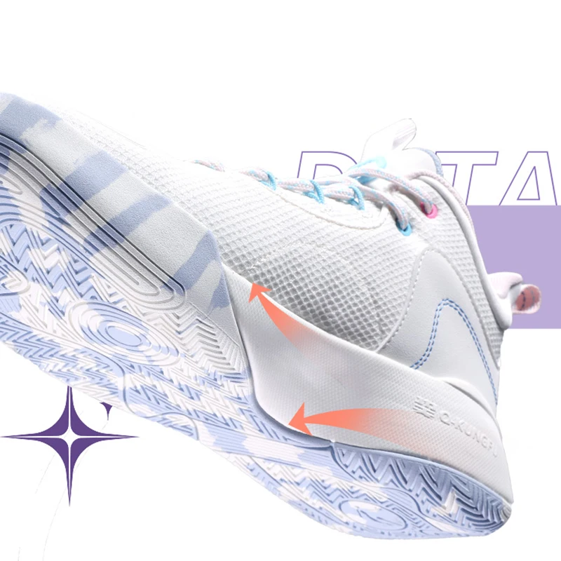 Баскетбольная обувь QIAODAN /женские кроссовки 2023, новые нескользящие износостойкие профессиональные дышащие кроссовки для улицы XM16232002 Изображение 4