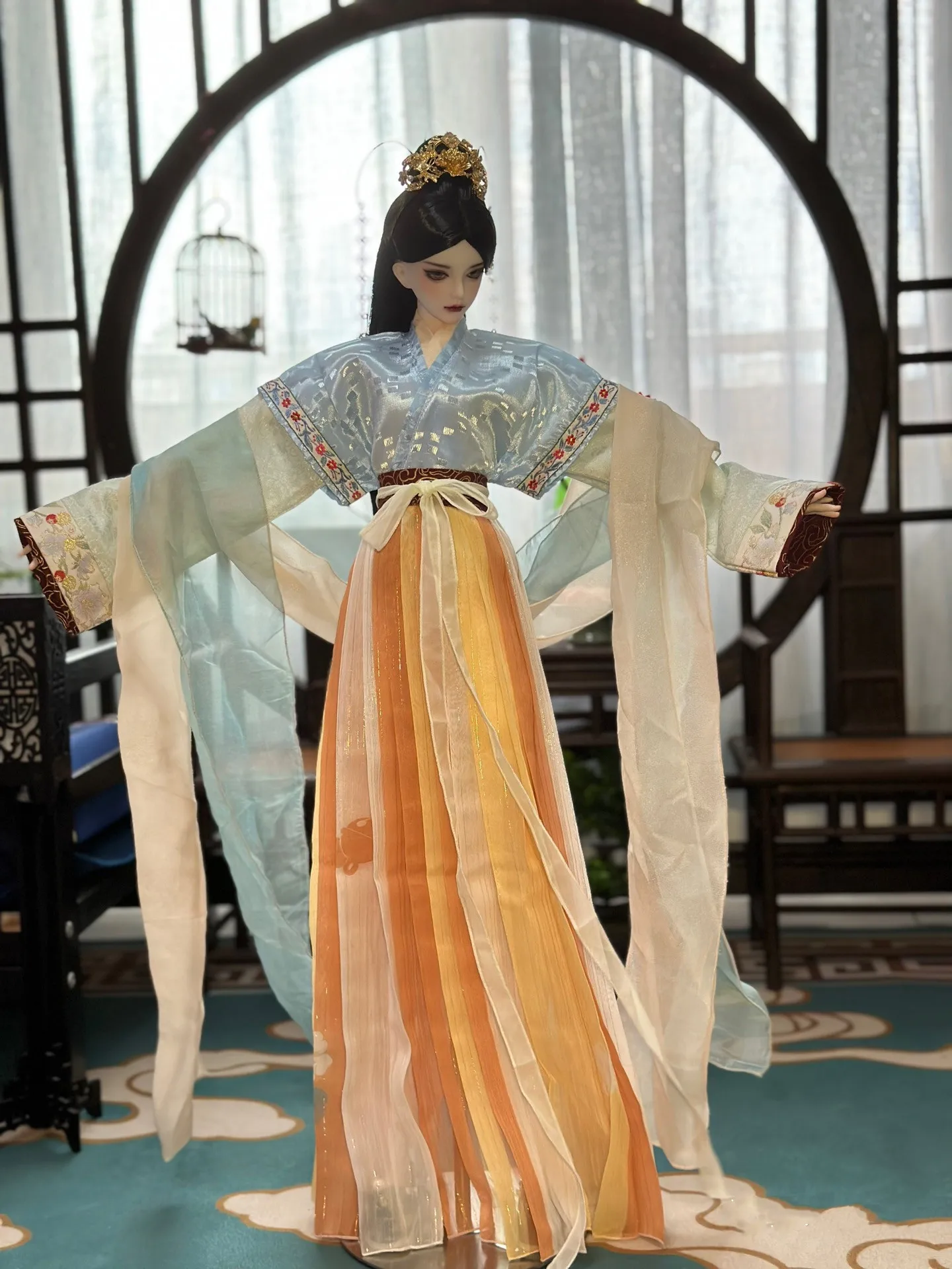 одежда для куклы 62 см BJD, 1/3 нежного и красивого платья для девочек, костюм в древнем стиле, 1 комплект Изображение 5