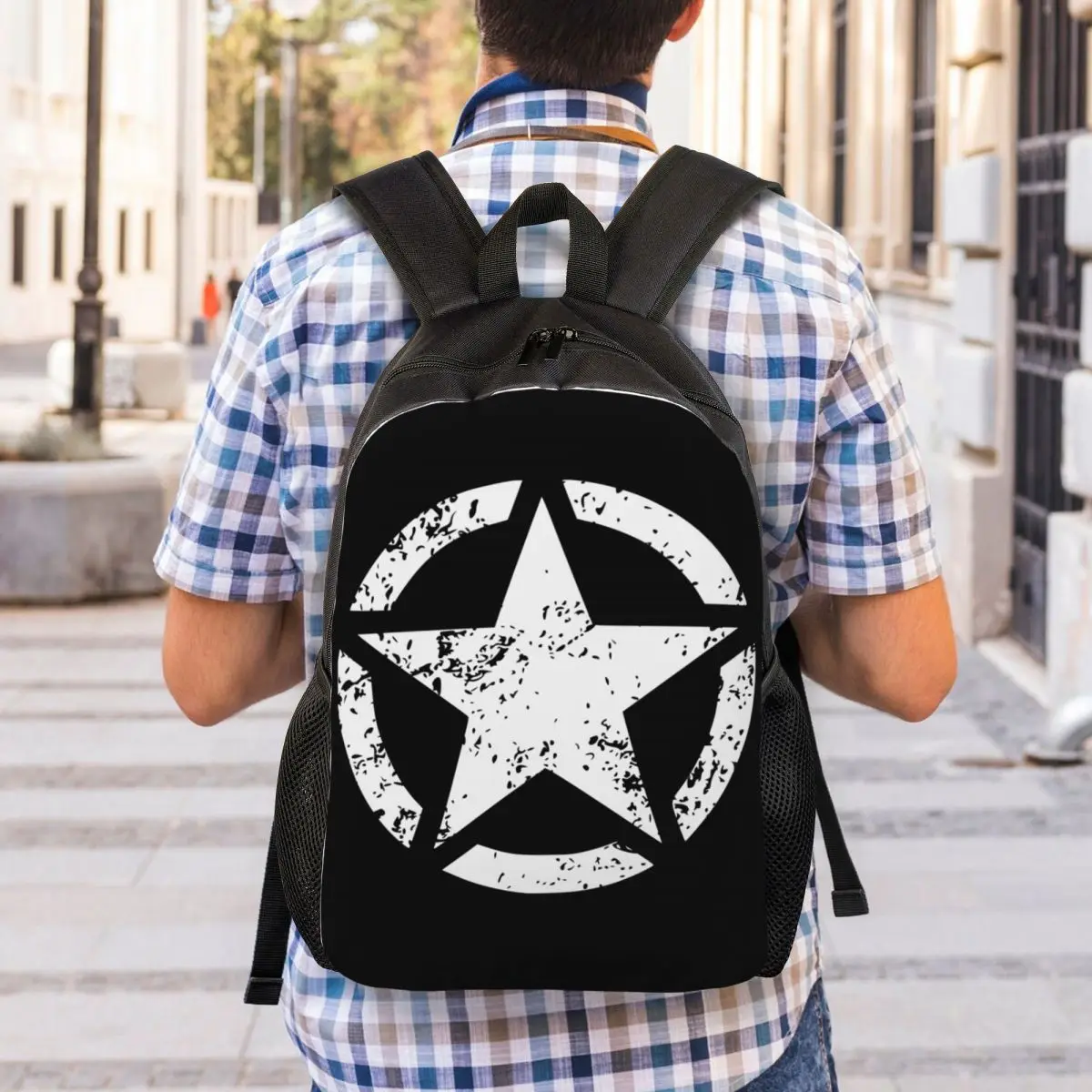 Военный Тактический рюкзак для ноутбука Army Star, женский, мужской, повседневный, для студентов колледжа, сумки для школьников Изображение 5