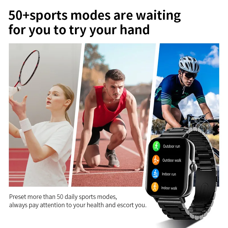 Мужские Смарт-часы LIGE для Android iOS с Bluetooth-Вызовом, Спортивные Смарт-часы для Фитнеса, Наручные часы с 1,91 