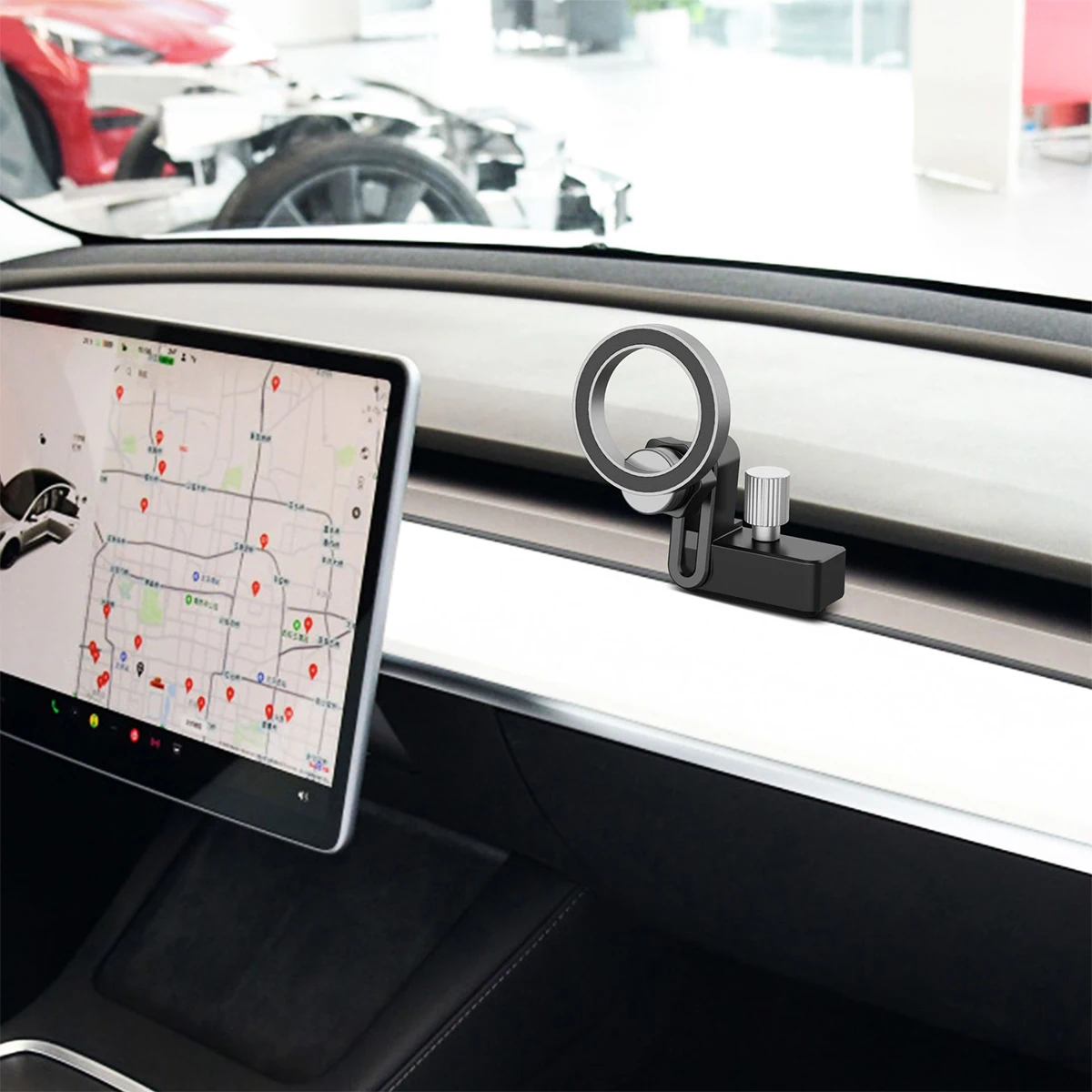 Магнитный автомобильный Держатель для Телефона Tesla Model 3 Model Y Универсальный Автомобильный Вентиляционный Магнит Для телефона с Креплением для iPhone Samsung Xiaomi Изображение 5